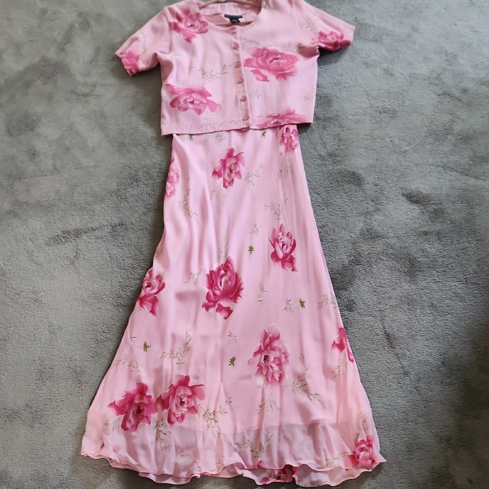 Floral Pink Women's Dress Set